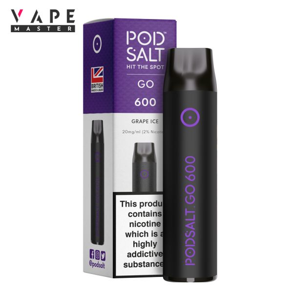 Engångs Vape | Druva Is | Grape Ice | Pod Salt GO 600