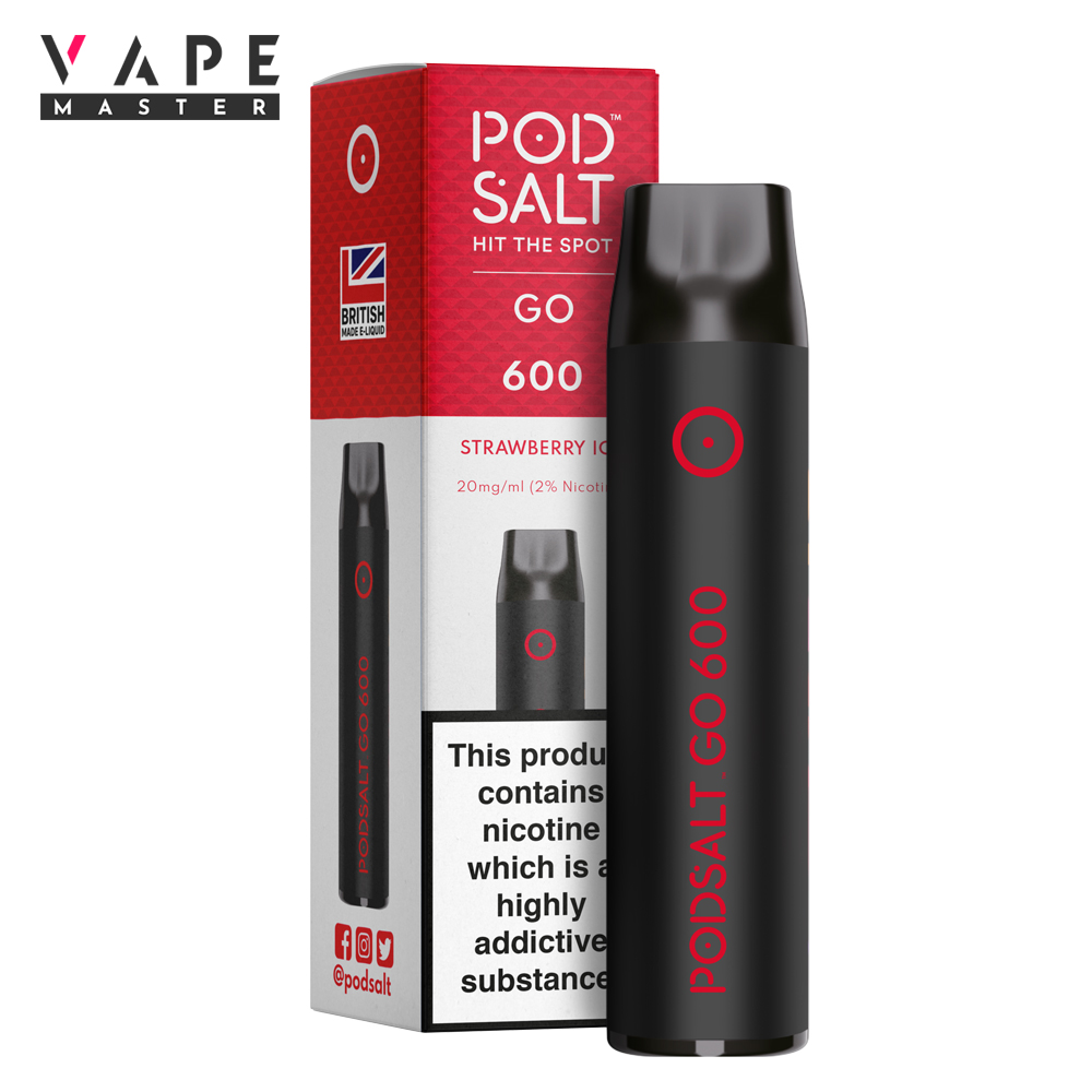 Engångs Vape | Jordgubb | Strawberry Ice | Pod Salt GO 600