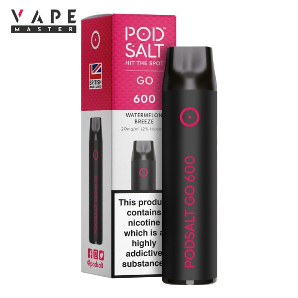 Engångs Vape | Vattenmelon | Watermelon Breeze | Pod Salt GO 600